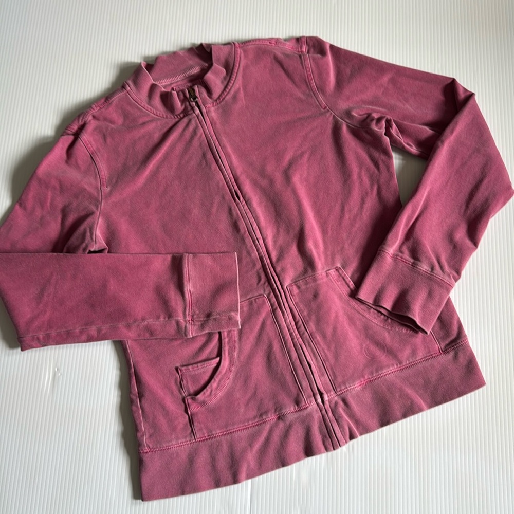 Life is Good Pink Women's full zip sweatshirt. Size small